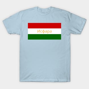 Isfara City in Tajikistan Flag Colors T-Shirt